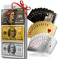 Magic Kiss Waterproof Gold and Silver Foil Poker Playing Cards, Deck of Plastic Playing Cards Gift (3 Decks/Gold + Silver + Black)