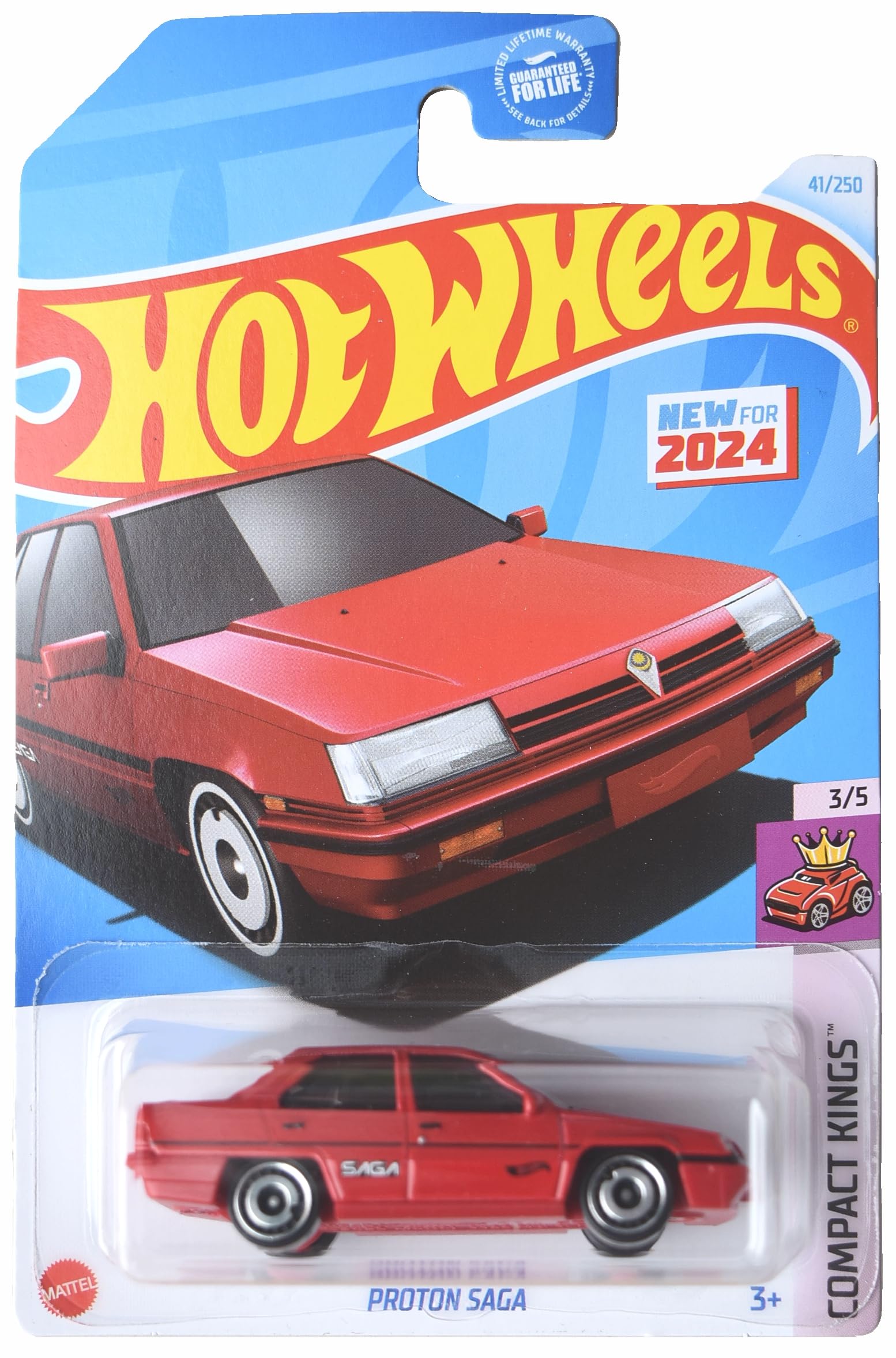 Mattel Hot Wheels Proton Saga, Compact Kings 3/5 [red] 41/250