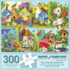 Bits and Pieces 300 Piece Puzzles for Adults - Birdhouse Collage - 300 Large Pieces 18" x 24" Jigsaw Puzzles, Colorful Springtime Birds and Flowers