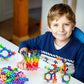 Clip Connect 100 Pieces | Diameter 1.5", Interlocking Solid Plastic Building Blocks Set Early STEM Educational Toy for Preschool Kids Boys and Girls