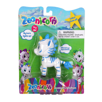 Zoonicorn Emoteez - 4 in Valeo Blue Toy Figure with Light-up Horn