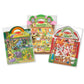 Melissa & Doug Puffy Sticker Activity Books Set - Farm, Safari, and Chipmunk Reusable Stickers, Restickable Puffy Sticker Books for Kids Ages 4+ - FSC