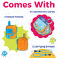 Walkie Talk-Along Scavenger Hunt & Adventure Set - 2 Rugged Walkie Talkies (1,000 ft Range) + 24 Mission Cards - Outdoor Backyard Games for Kids Ages