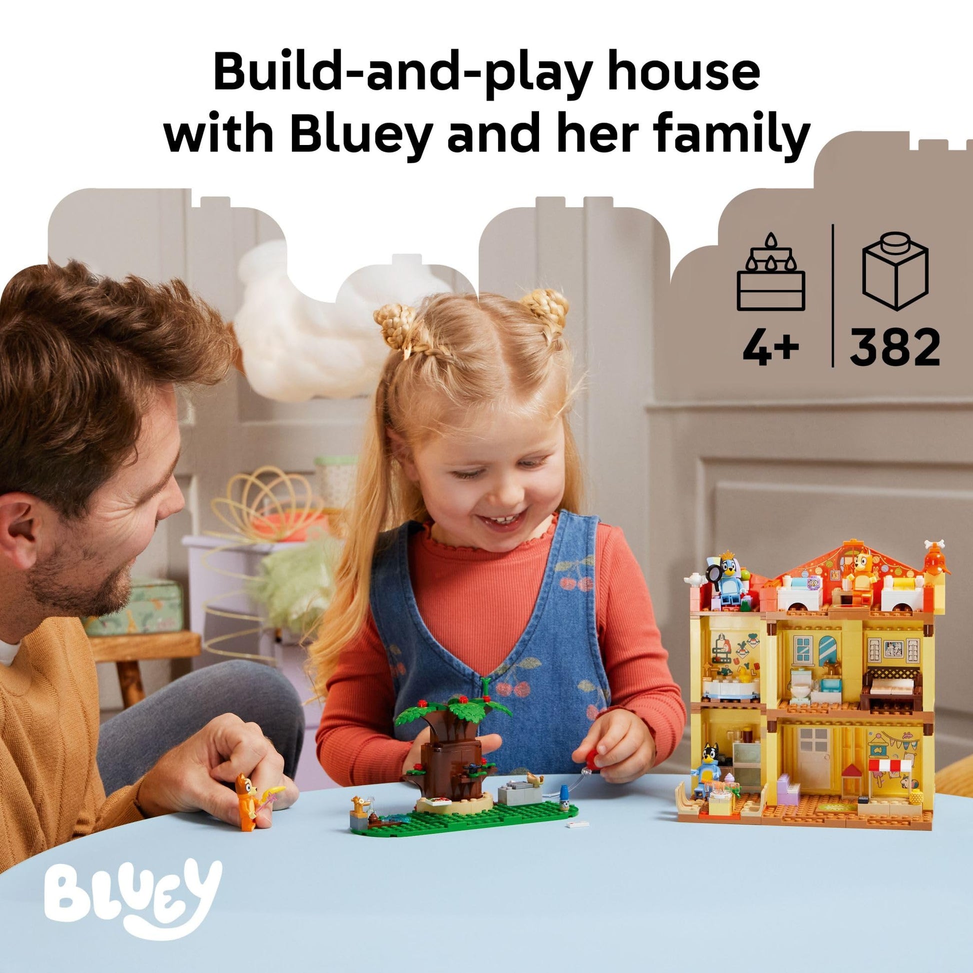 LEGO Bluey: Bluey’s Family House - Toddler Toy for 4 Year Old Boys and Girls - House Playset Includes 6 Popular Characters - Great Birthday Gift Idea