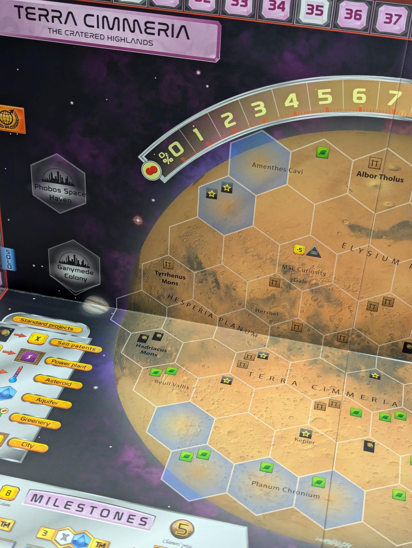 Terraforming Mars Utopia & Cimmeria - Double-Sided Game Board with New Maps and Awards - for Ages 12+ and 1 to 5 Players