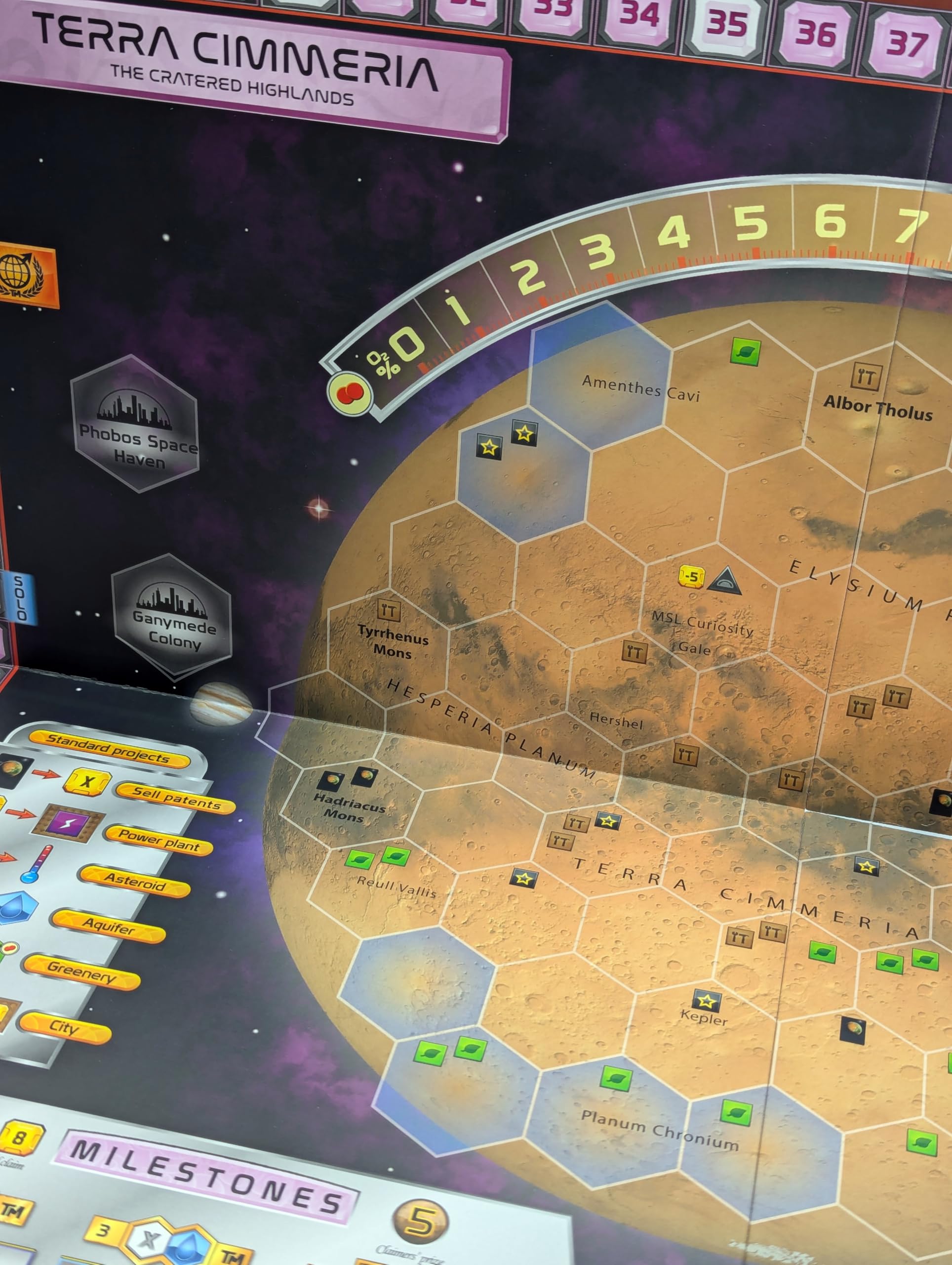 Terraforming Mars Utopia & Cimmeria - Double-Sided Game Board with New Maps and Awards - for Ages 12+ and 1 to 5 Players