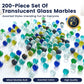 POPLAY 200PCS Marbles Bulk with Whistle, for Marbles Run and Racing Games