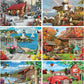 Bits and Pieces 6 Jigsaw Puzzle Multi Pack Jigsaw Puzzles for Adults - Serene Seasons by Alan Giana - Includes 300, 500, and 1000 Piece Puzzles