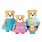 Li'l Woodzeez - The Woofington Bulldog Family - Set of 4 Collectible Posable Figures with Storybook for Imaginative Pretend Play - Fun Doll Toys for
