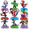 9Pcs Spidey Honeycomb Centerpieces, Cartoon Movie Theme Birthday Party Supplies, Double-Sided 3D Table Decorations & Favors for Kids