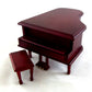 1:12 Scale Mahogany Piano with Bench #D4120