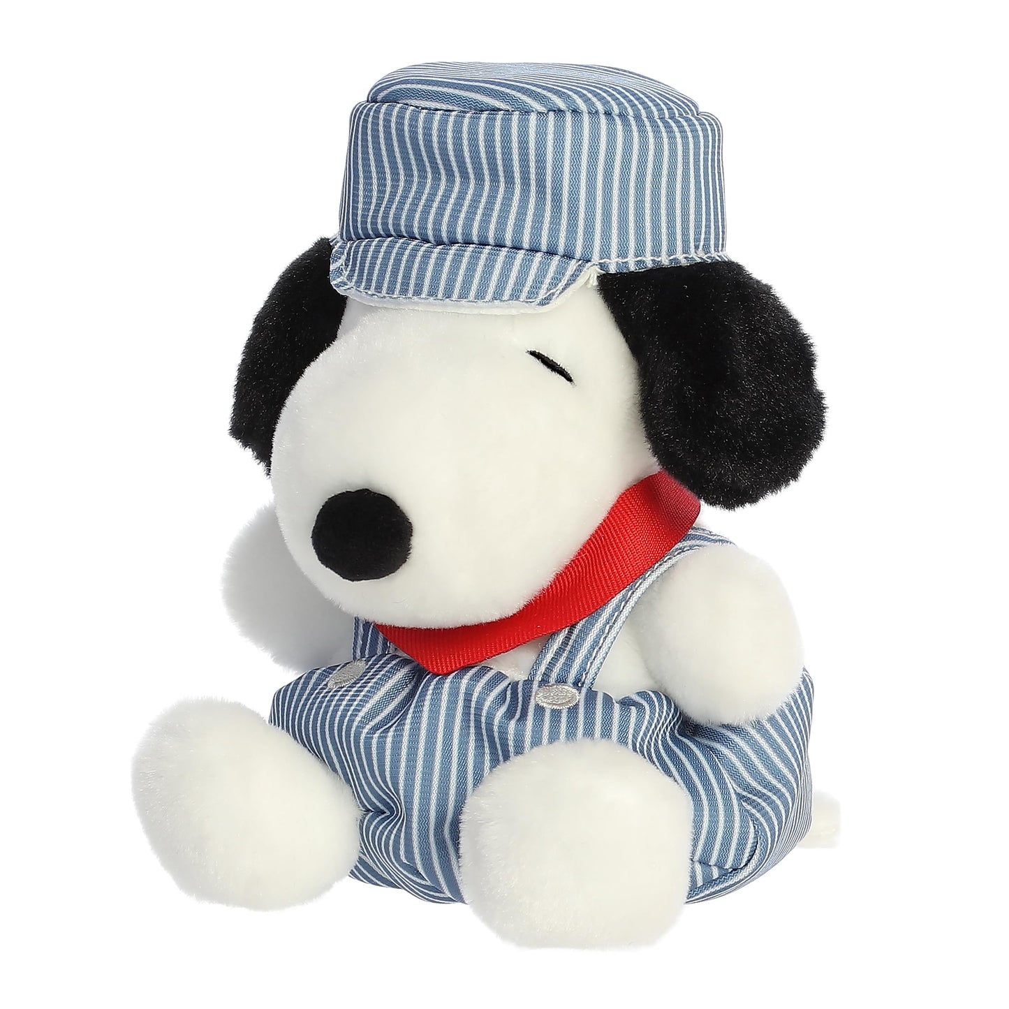 Aurora® Adorable Peanuts® Palm Pals™ Train Engineer Snoopy™ Stuffed Animal - Officially Licensed Toys for All Snoopy Fans - Nostalgic Gift for Adults