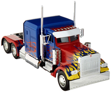 Jada Optimus Prime Truck with Robot on Chassis from Transformers Movie Hollywood Rides Series Diecast Model 30446