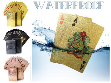 3 Decks Waterproof Playing Cards,Plastic Poker Card with Flexible Case,Deck of Standard Playings Cards Game,Magic Tricks Pool Beach Parties Games,Cool