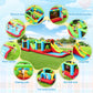 AKEYDIY Inflatable Water Slide Bounce House with 2 x Blowers Obstacle Course for Big Kids 3-12, Giant 29FT Backyard Water Park with Slides, Basketball