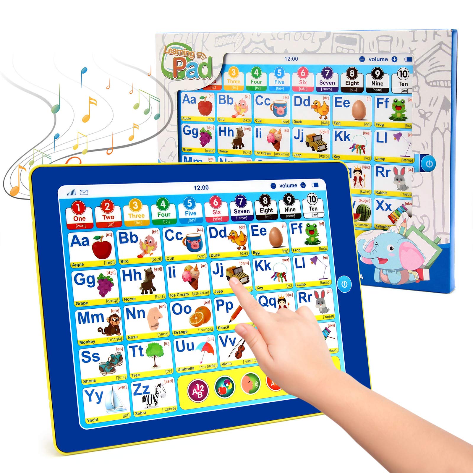 6-in-1 Toddler Learning Tablet - No WiFi ABC/Numbers/Music Toy for Age 3-5