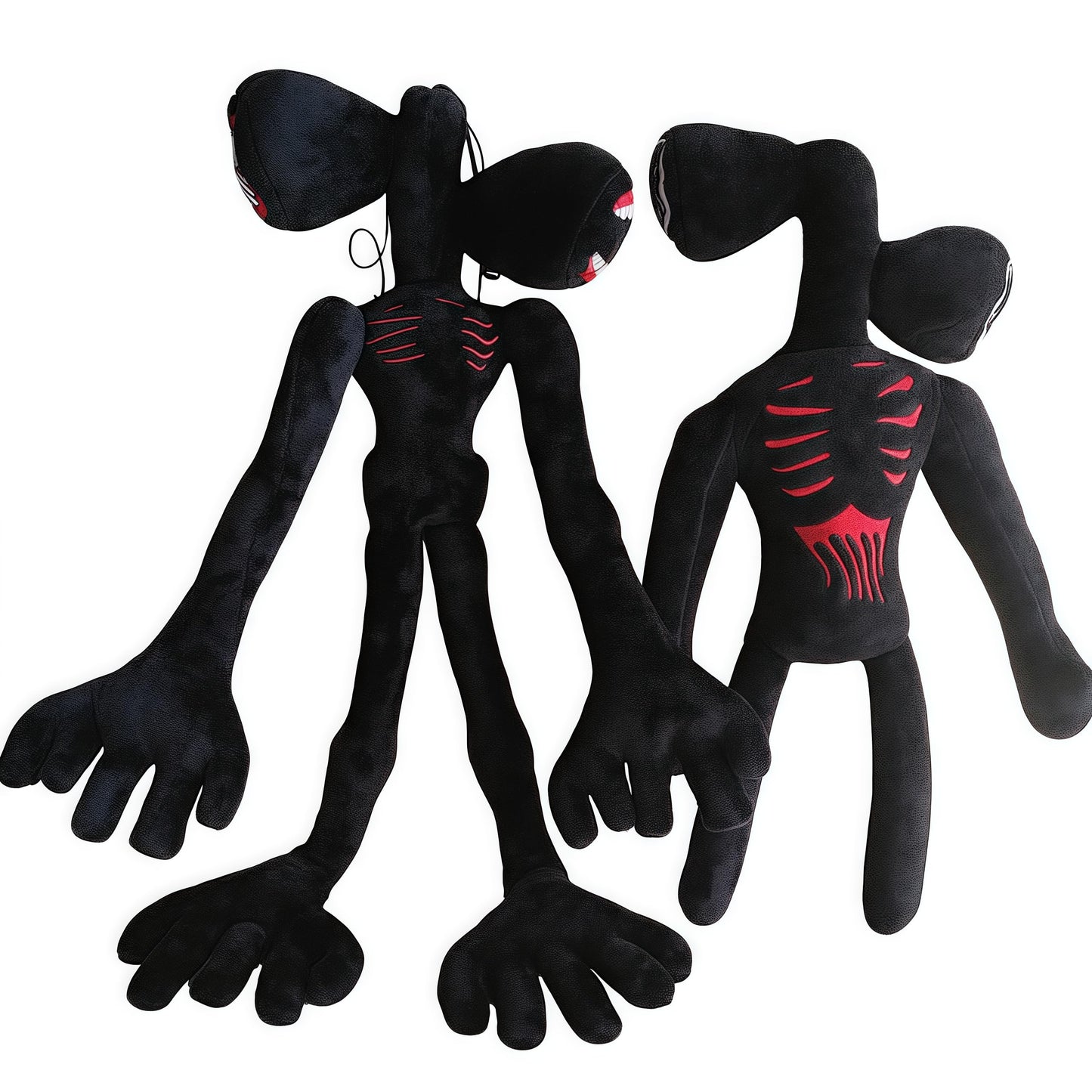 BELEJOYFOK 2PCS Siren Head Monster Double-Head Plush Toys (Black)