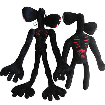 BELEJOYFOK 2PCS Siren Head Monster Double-Head Plush Toys (Black)