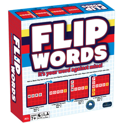 Continuum Games Flip Words, Challenging 2 Player Crossword Game