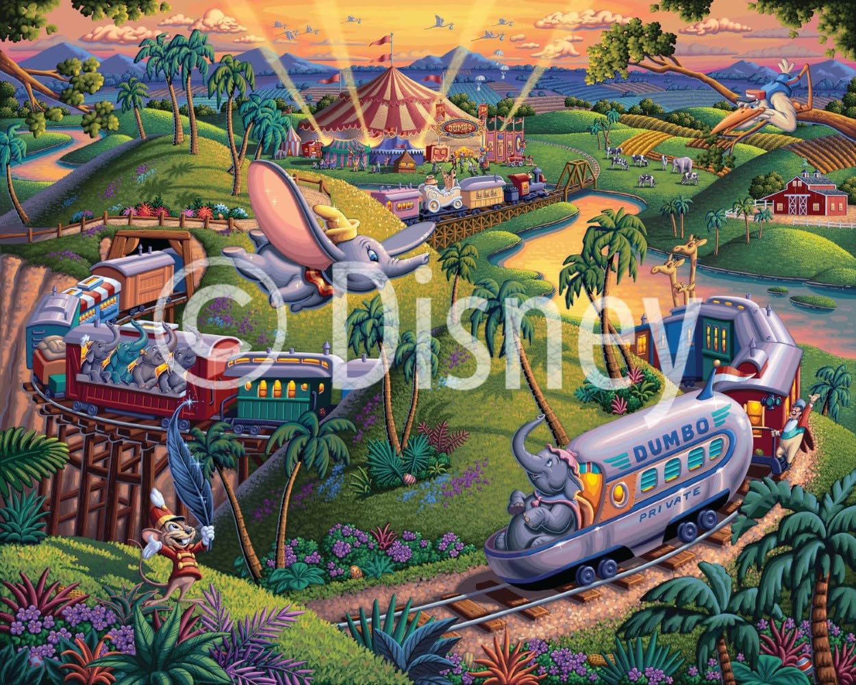 Dumbo The Flying Elephant, Disney Dowdle Puzzle, 500 Piece Jigsaw Puzzle for Adults