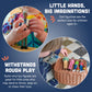 Creative Minds Marvel Education African American Family Toy Figure Set for Kids Ages 3+, Set of 8 Inclusive and Diverse Dollhouse Toy Figurines