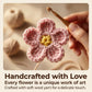 ZRXKSOPP Emotional Support Crochet Flower with Positive Card,Handmade Positive Crochet Flowers Potted Cheerful Present for Office Desk Decor,Living