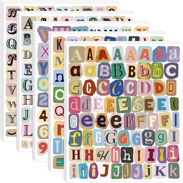 1488PCS Vintage Letter Stickers, 1Inch Magazine Alphabet and Number Stickers, Retro Vinyl Self-Adhesive Sticker Letters for Scrapbook Journaling DIY