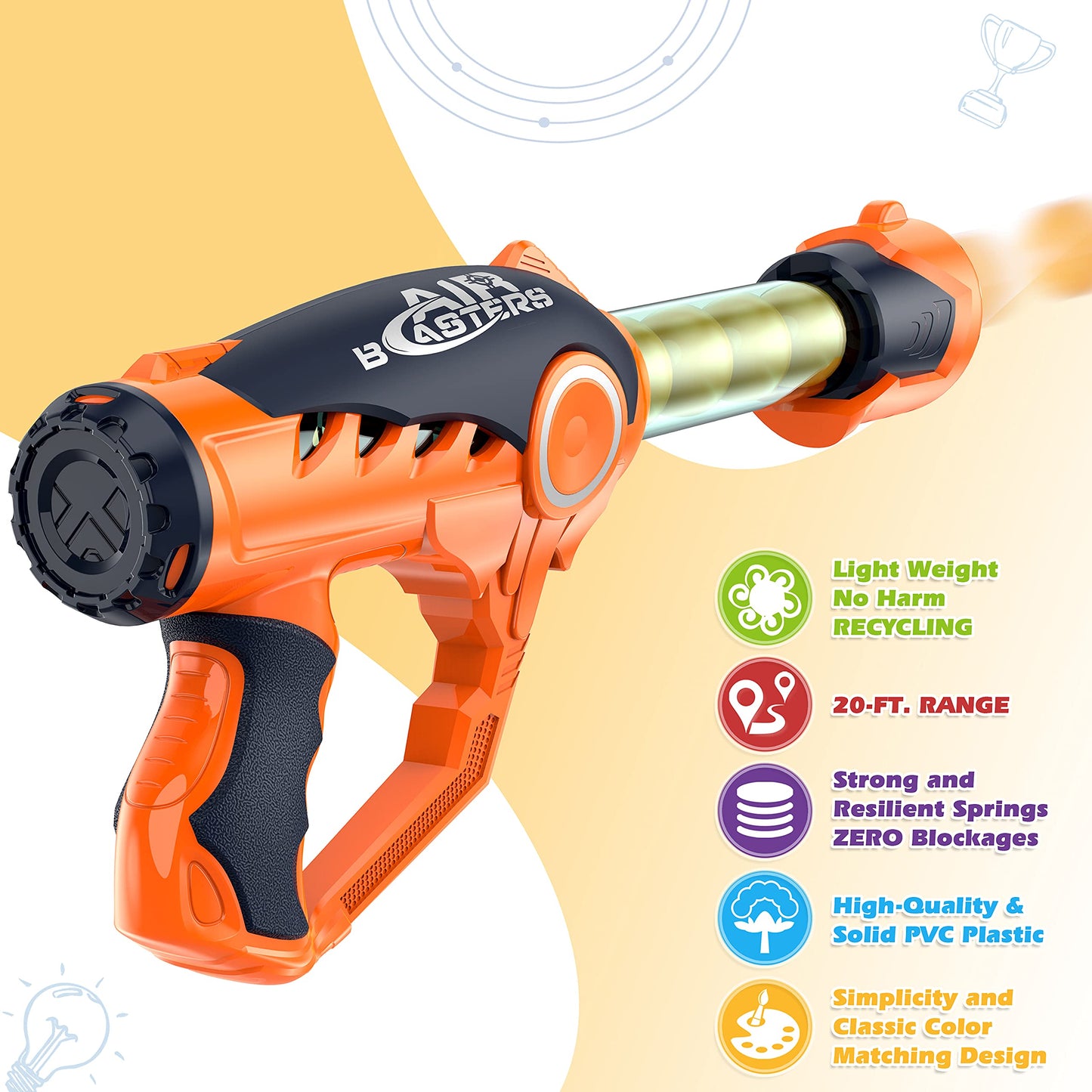 Shooting Game Toy for Age 6, 7, 8, 9, 10+ Years Old Kids, Girls, Boys - Foam Ball Popper Air Guns Toy & 36 Foam Bullet Balls, Sniper Kids Gun Toy