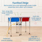 ECR4Kids 2-Station Sand and Water Adjustable Play Table, Sensory Bins, Blue/Red