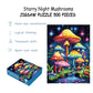 Puzzles for Adults 500 Pieces, Mushroom Jigsaw Puzzles - Starry Night Mushrooms, Impossible Glow in The Dark Puzzle for Seniors Family, 14.96x20.47