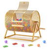 VEVOR Raffle Ticket Spinner, 16.1" x 11.9" Holds 5000 Tickets or 200 Ping Pong Balls, Raffle Drum Lottery Spinning Cage with Reinforced Handle, Stable