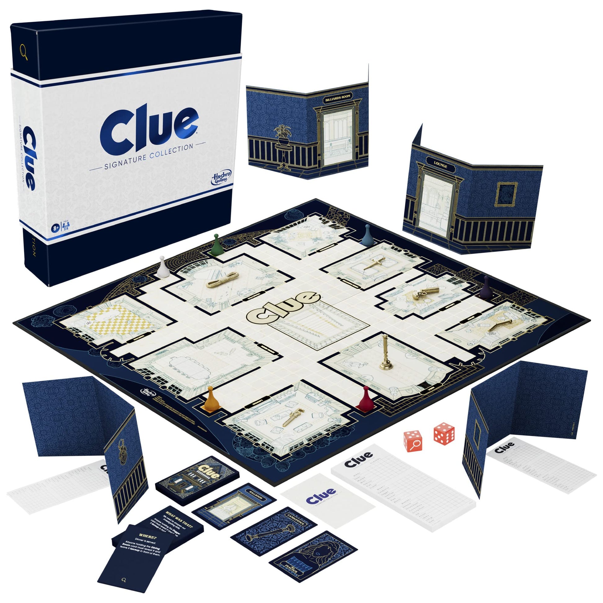 Hasbro Gaming Clue Board Game Signature Collection, Premium Packaging and Components, Family Games for Kids and Adults, Mystery Games for 2 to 6