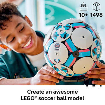 LEGO Editions Soccer Ball - Building Toy for Kids - Collectible Sports Decor for Boys & Girls, Ages 10+ - Includes Micro Stadium - Gift for Birthdays