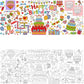 Birthday Giant Coloring Tablecloth for Kids 75x30 in Large Coloring Poster Jumbo Paper Tablecloth Poster Fun DIY Birthday Activity for Home Classroom