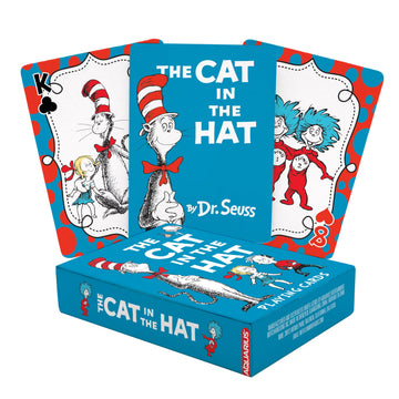 Aquarius Cat in the Hat Playing Cards Standard Size - Dr Seuss Themed Novelty Deck with 52 Unique Designs - Collectible Merchandise Gift for Teens