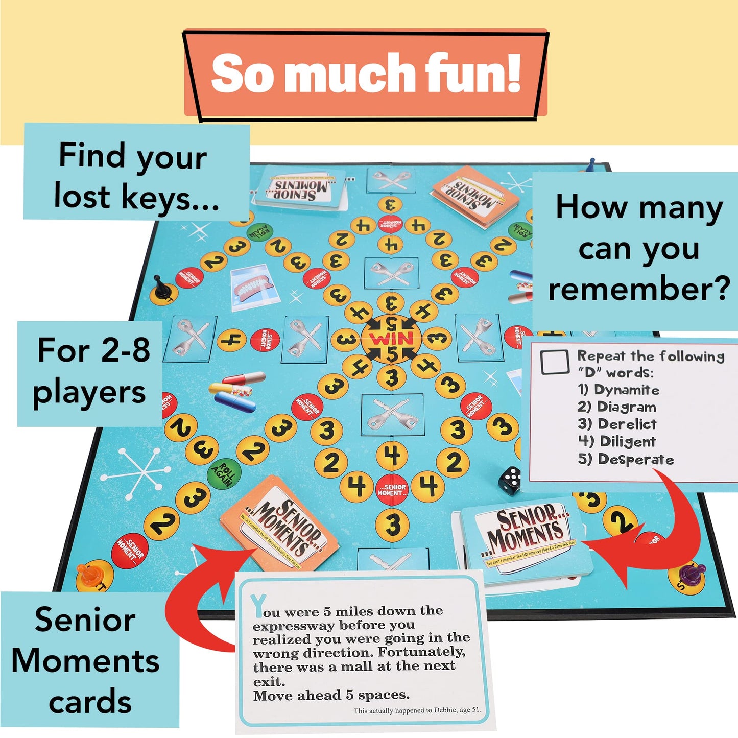 TDC Games Senior Moments Memory Game for Adults
