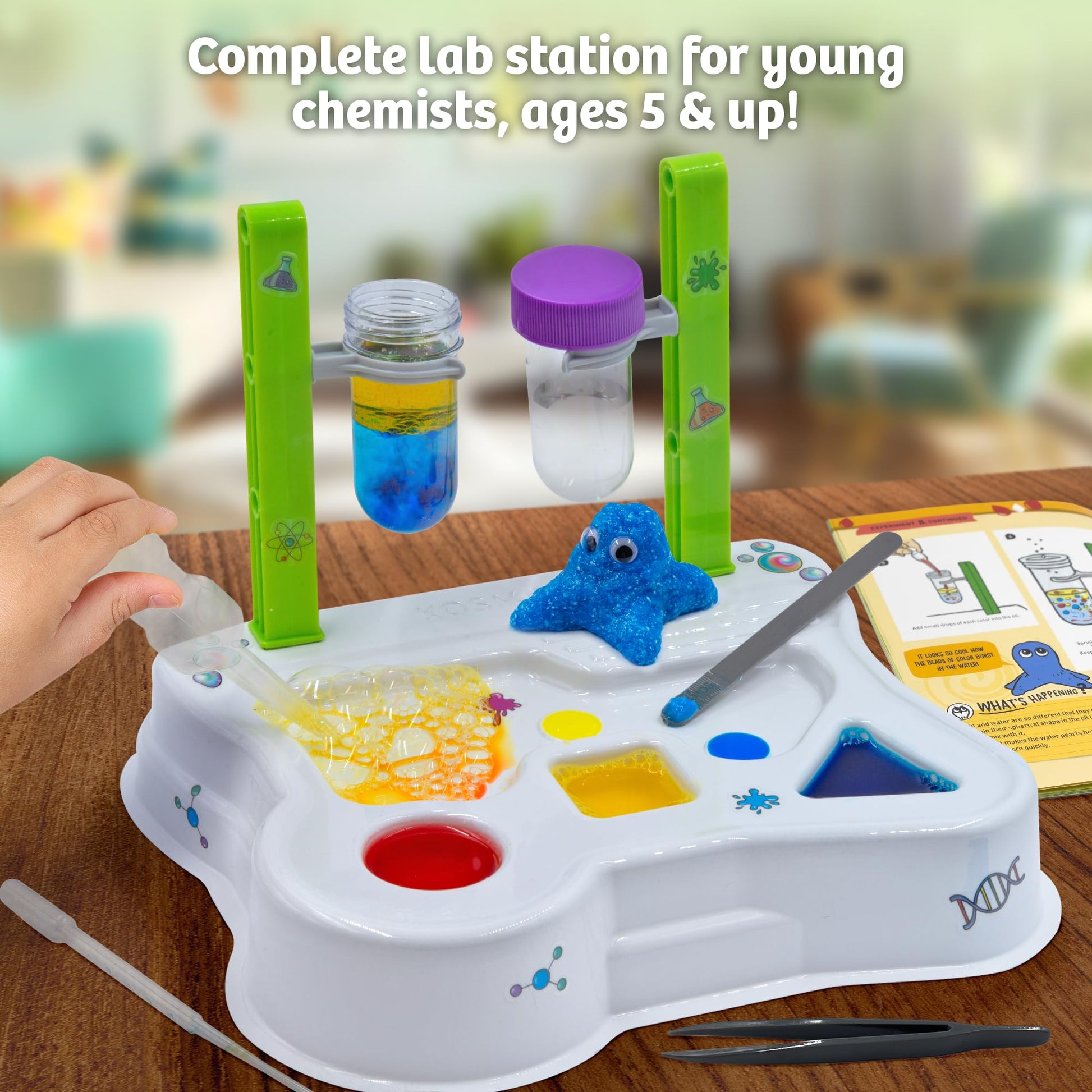 Thames & Kosmos Kids First Science Kit | STEM Learning, Intro to Chemistry for Ages 5+ | Safe & Educational Lab Setup with 20+ Durable Tools, 12