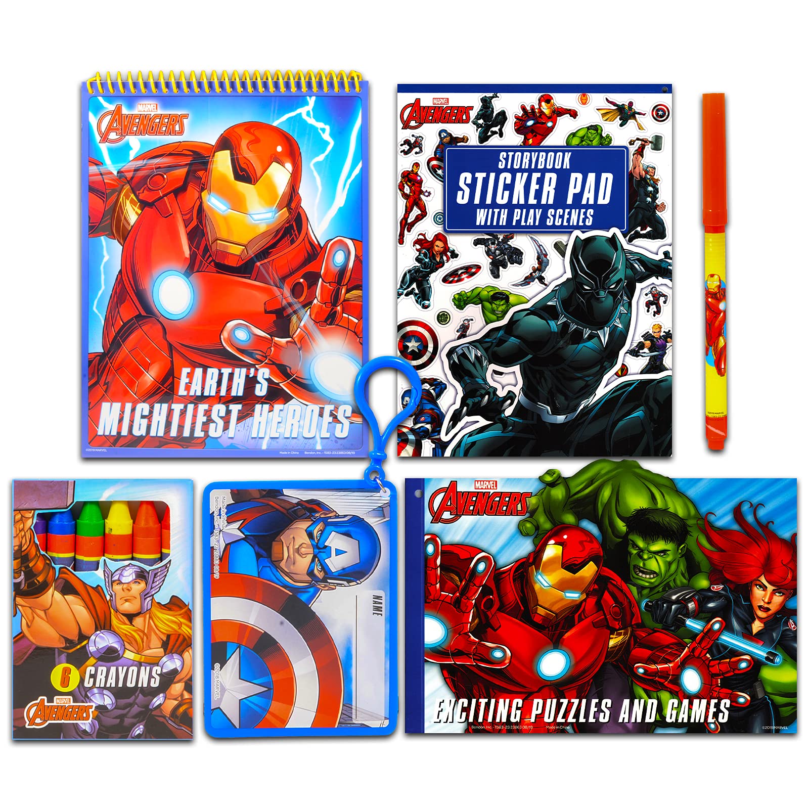 Marvel Avengers Ultimate Activity Set ~ Superhero Portfolio with Coloring Books, Stickers, Games, Puzzles, Drawing and More (Avengers Activities