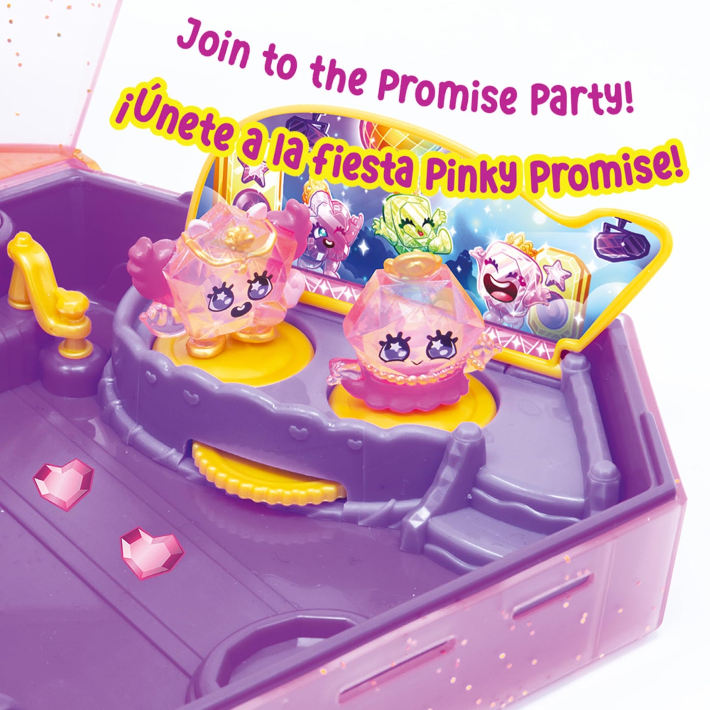 Pinky Promise Gemmy Friends Diamond Palace Pretend Play with Two Playsets and Wearable Toy Jewelry - Princess Jewelry Toys - 80 Gems to Collect