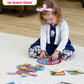 Jasey's Toy Chest 4-in-1 Learn & Play Pack | Puzzle Cards, Dominoes, Teaching Clock & Shoe Tying Activity Set | Educational Toy for Toddlers Ages 4+