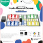Premium Ludo Board Game Set - 20"x20" Quad-Fold Game Board with 16 Colorful Pawns, Dice Cup, 2 Dice & Storage Box