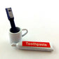 Dollhouse Miniature Toothbrush Set