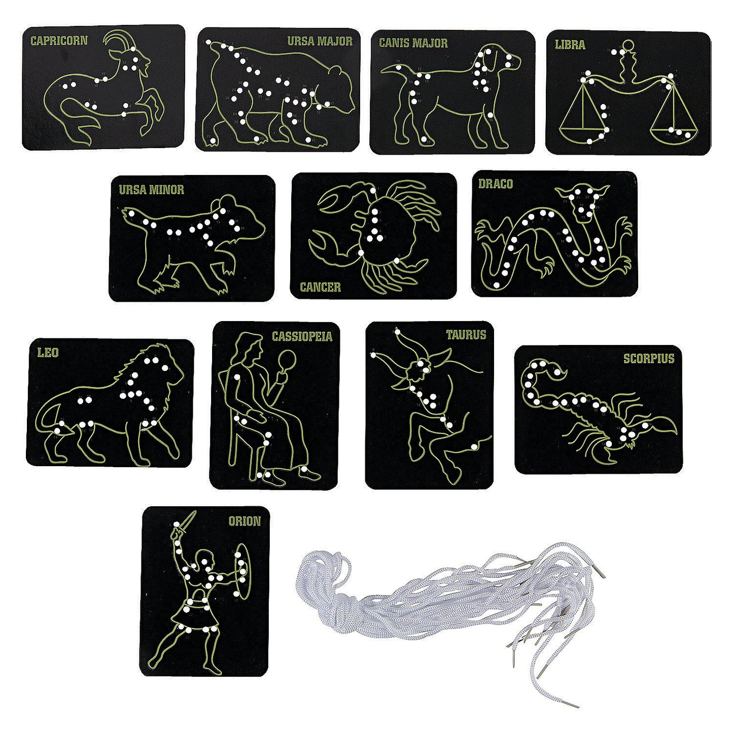 Lacing Constellation Cards - 24 Pieces - Educational and Learning Activities for Kids