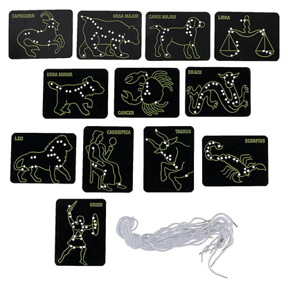 Lacing Constellation Cards - 24 Pieces - Educational and Learning Activities for Kids
