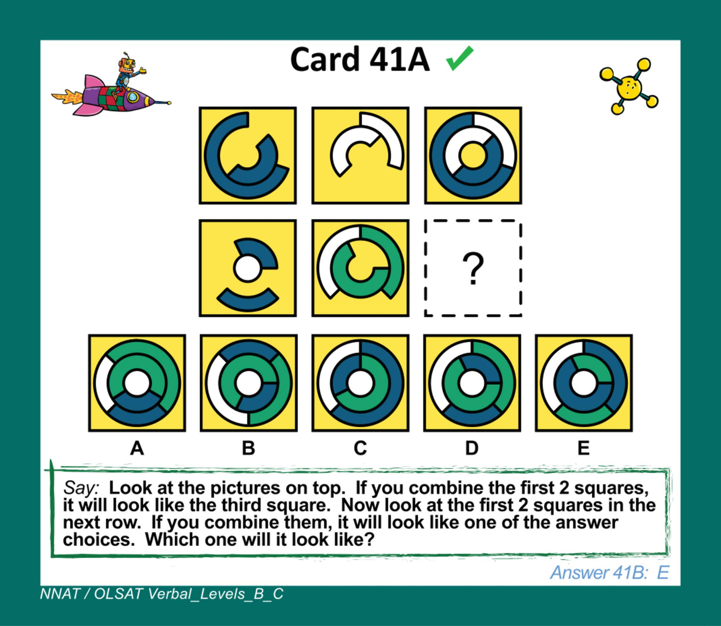 TestingMom.com NNAT and OLSAT Test Prep Flash Cards - NYC Gifted and Talented - Grade 1 (Level B) - Grade 2 (Level C) - 140+ Practice Questions - Tips