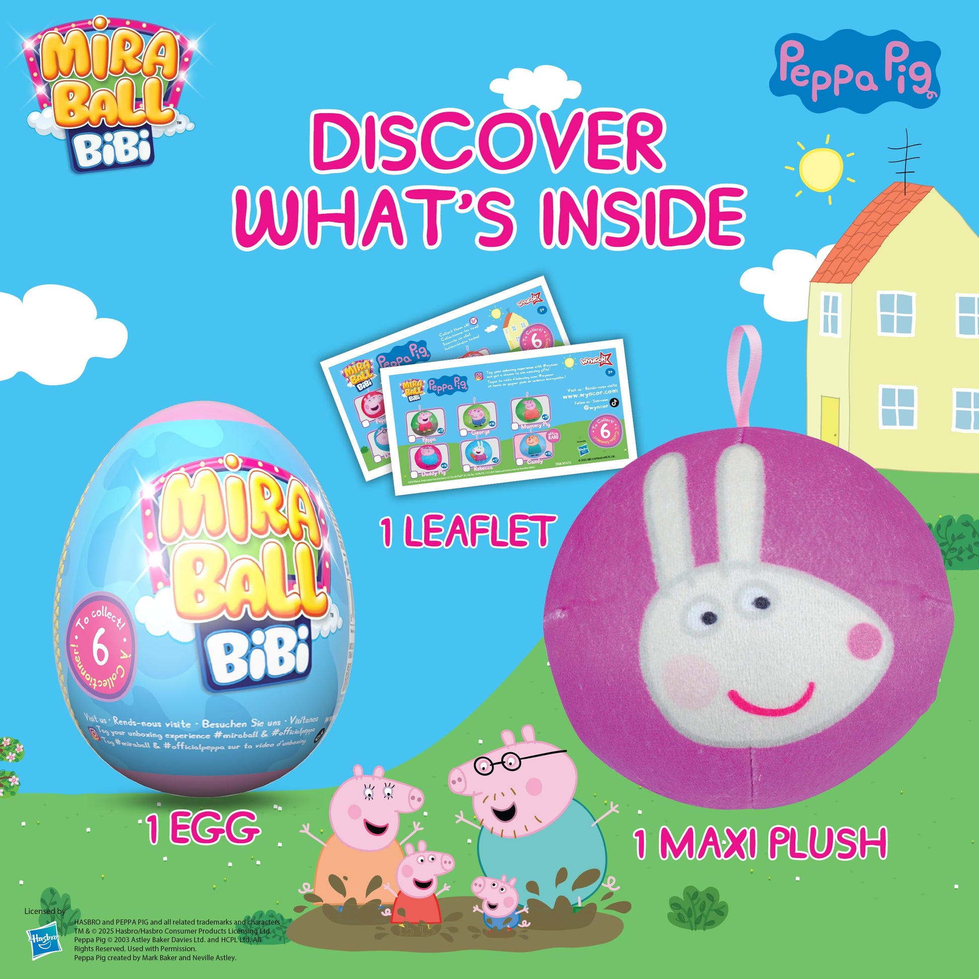MiraBall - Bibi Bibi, Peppa Pig, Set of 3
