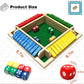 Shut The Box Game Dice Game, 2-4 Player Math Learning Toy for Adult Kids 5-7 8-12, Educational Wooden Board Tabletop Game with 8 Dice for Family