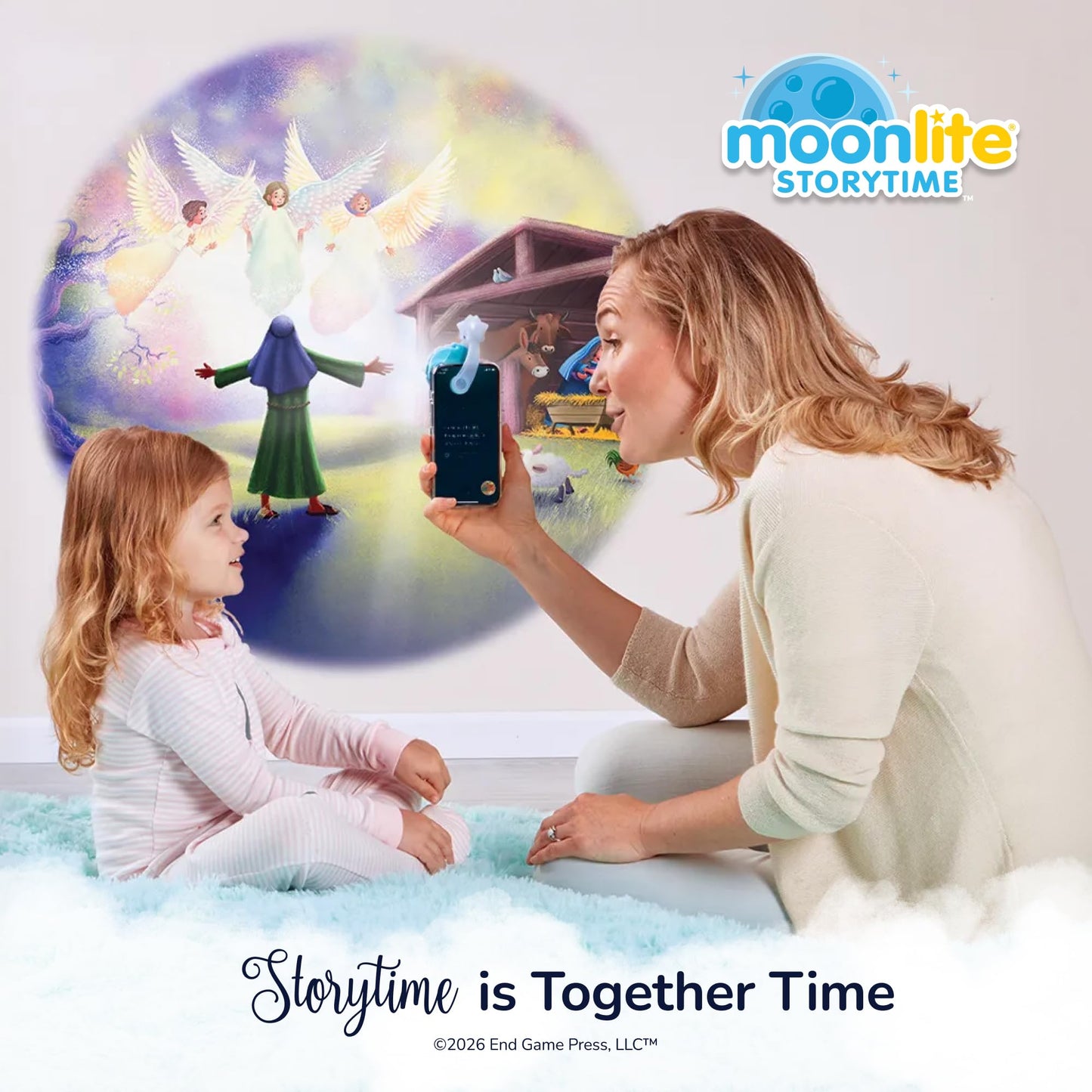 Moonlite Storytime Starter Pack Set: Projector and 4 Bible Stories