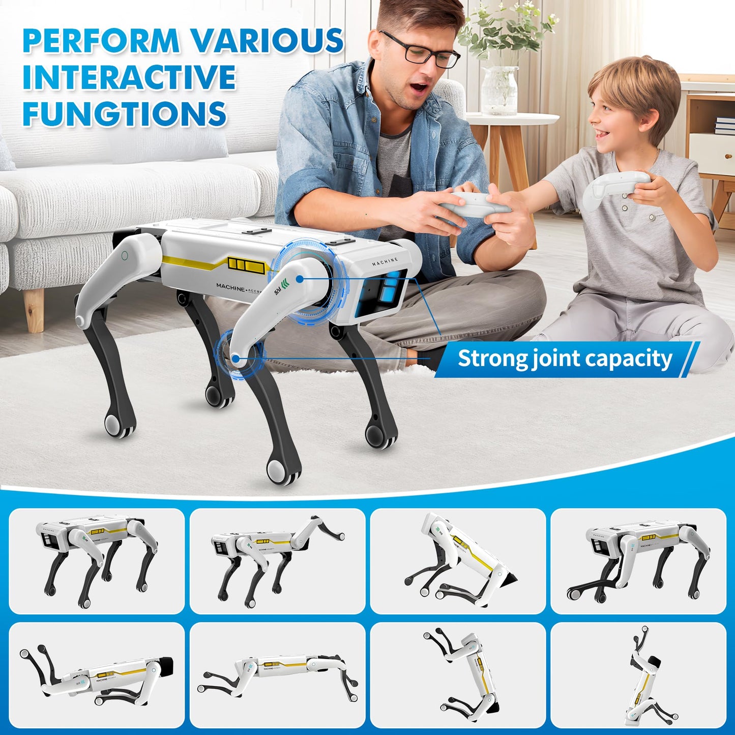 Dingdongwu Smart Robot Dog - Interactive STEM Pet with Voice Control, 30+ Actions & APP Programming, Durable Design for Kids Age 6+ (Compatible with