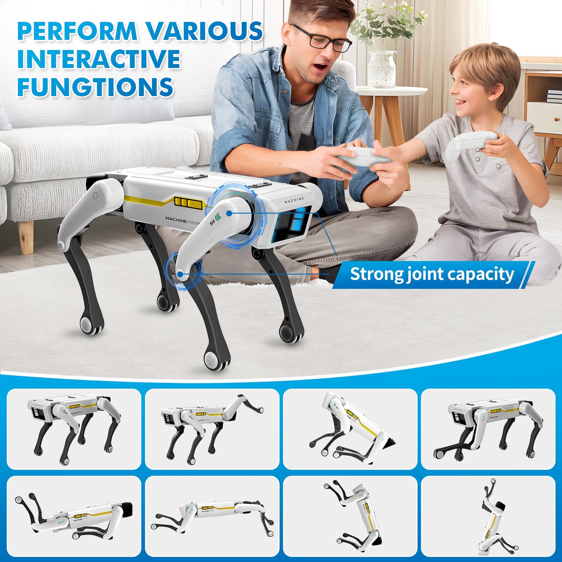 Dingdongwu Smart Robot Dog - Interactive STEM Pet with Voice Control, 30+ Actions & APP Programming, Durable Design for Kids Age 6+ (Compatible with
